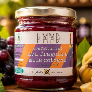 Confettura di uva fragola e mela cotogna