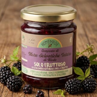 Composta di More selvatiche intere (con solo fruttosio)